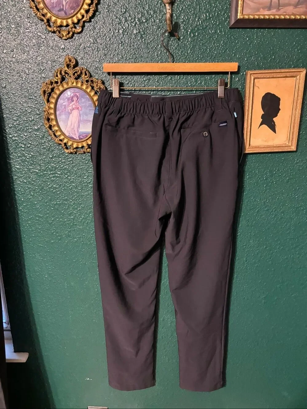 Chubbies Black Everywear Pull On Tapered Pants Sz Medium